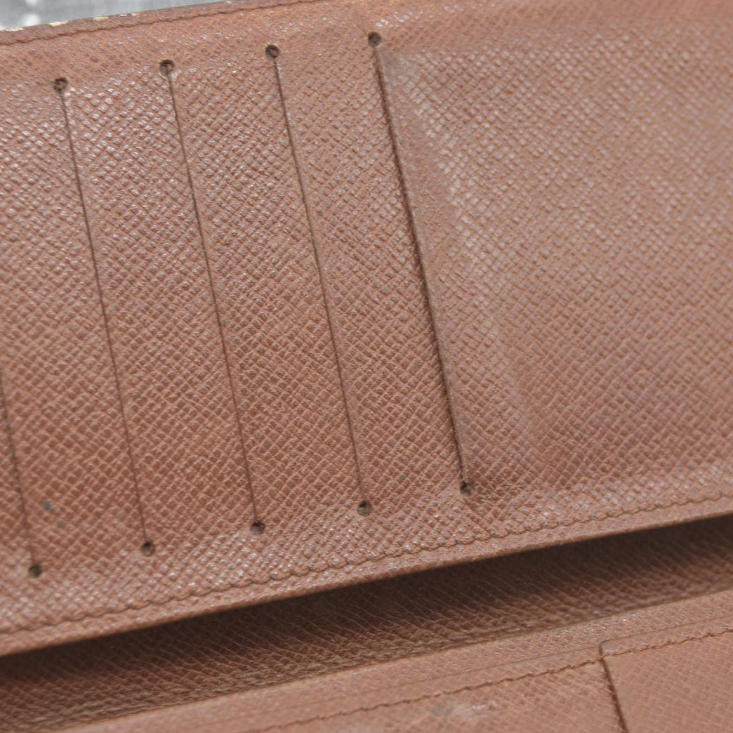 Louis Vuitton Monogram Porte Valeurs Cartes Credit Long Wallet Brown SD1915