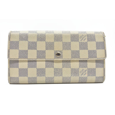 $775 Louis Vuitton Damier Azur Sarah Wallet TR2122