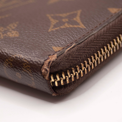$650 2011 Louis Vuitton Monogram Portefeiulle Clemence Zip Around Long Wallet SP4111