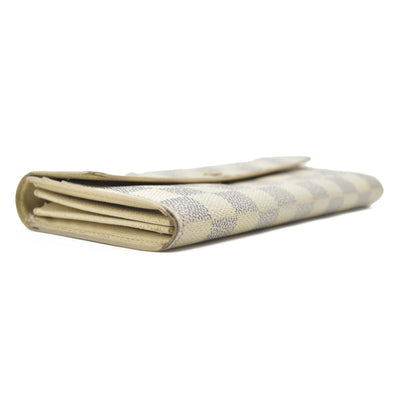 $775 Louis Vuitton Damier Azur Sarah Wallet TR2122