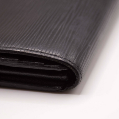 $865 2017 Louis Vuitton Epi Portefeiulle Sarah Long Bifold Wallet Black CA2127