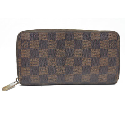 $915 Louis Vuitton Damier Ebene Zippy Wallet CA5009