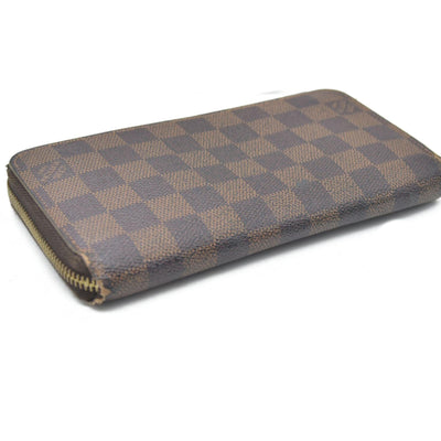 $915 Louis Vuitton Damier Ebene Zippy Wallet CA5009