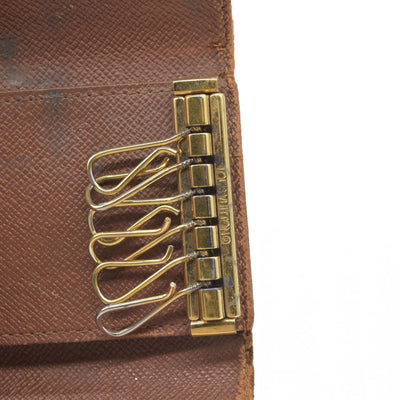$345 Louis Vuitton Monogram Multicles 6 Ring Key Case Brown CT0024