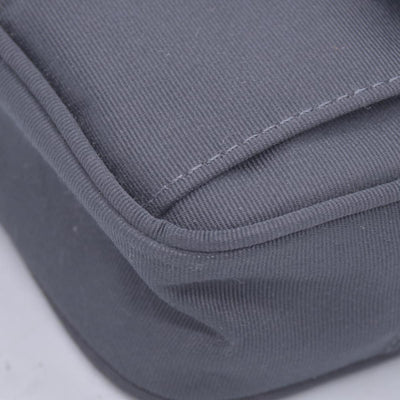 $380 BURBERRY Canvas Plaid Trim Flap Pocket Cosmetic Case Black CONSIGNMENT 10021231