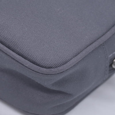 $380 BURBERRY Canvas Plaid Trim Flap Pocket Cosmetic Case Black CONSIGNMENT 10021231