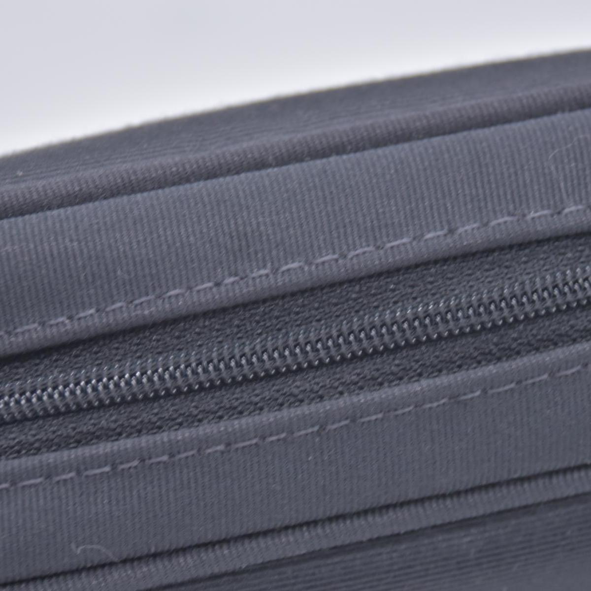 $380 BURBERRY Canvas Plaid Trim Flap Pocket Cosmetic Case Black CONSIGNMENT 10021231