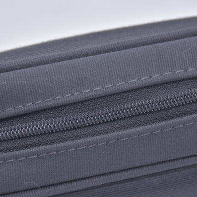 $380 BURBERRY Canvas Plaid Trim Flap Pocket Cosmetic Case Black CONSIGNMENT 10021231