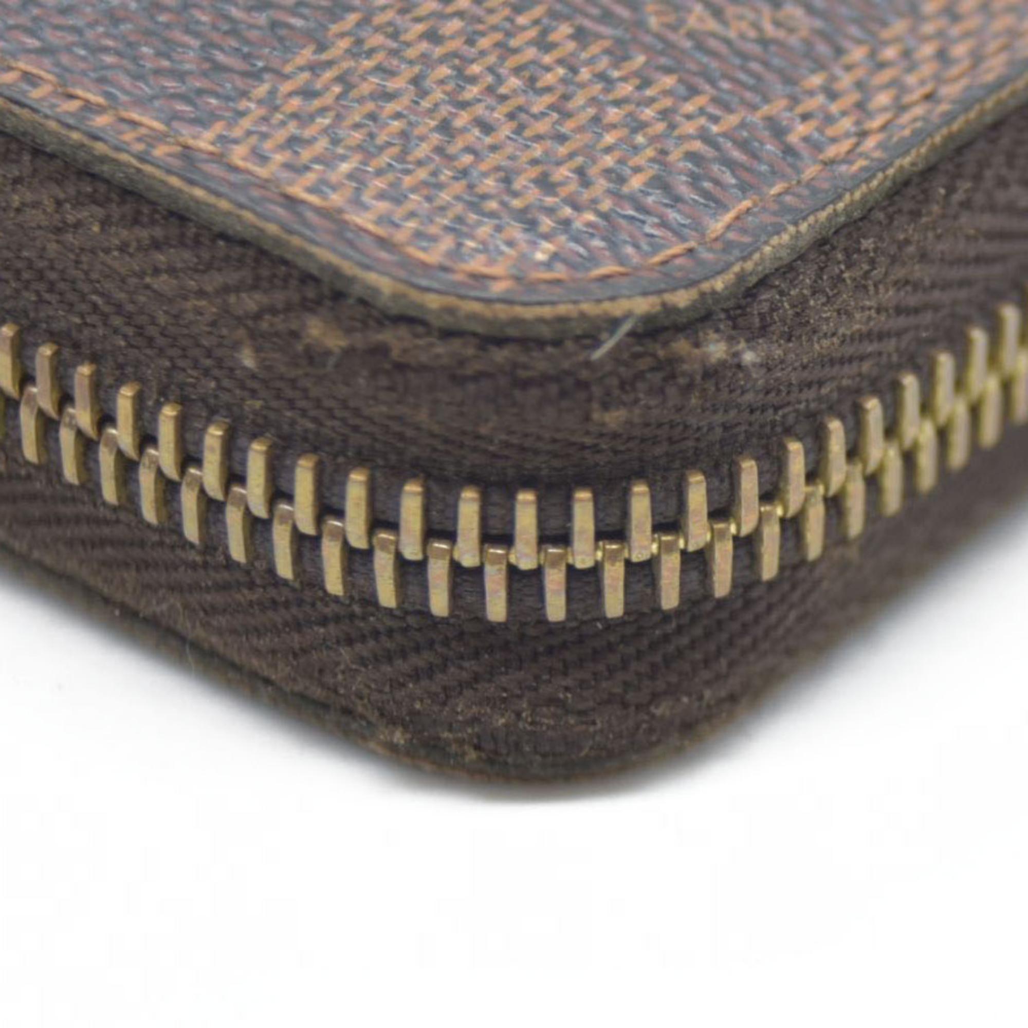 $915 Louis Vuitton Damier Ebene Zippy Wallet CA5009