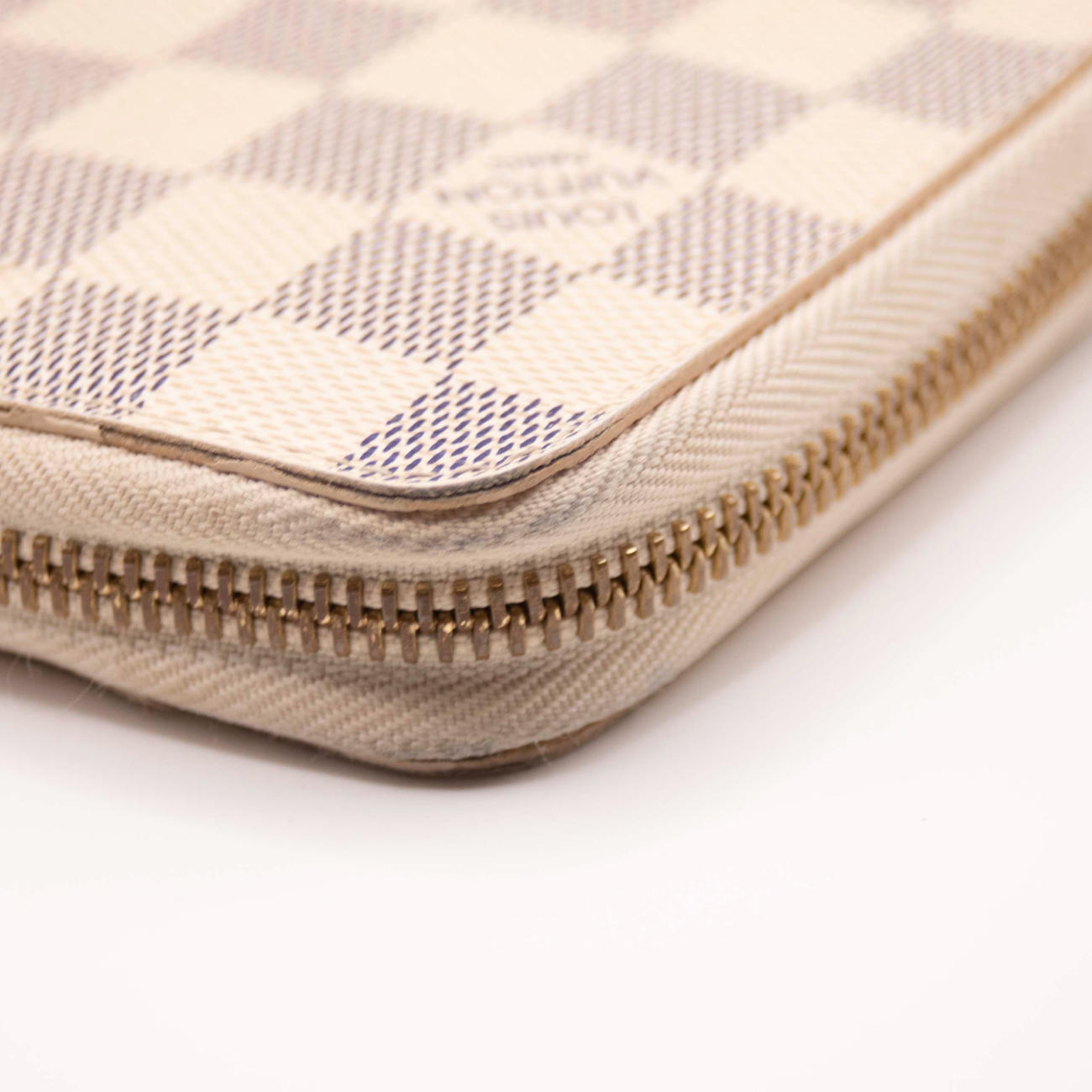 $1090 2012 Louis Vuitton Damier Azur Zippy Zip Around Organizer Long Wallet SD1112