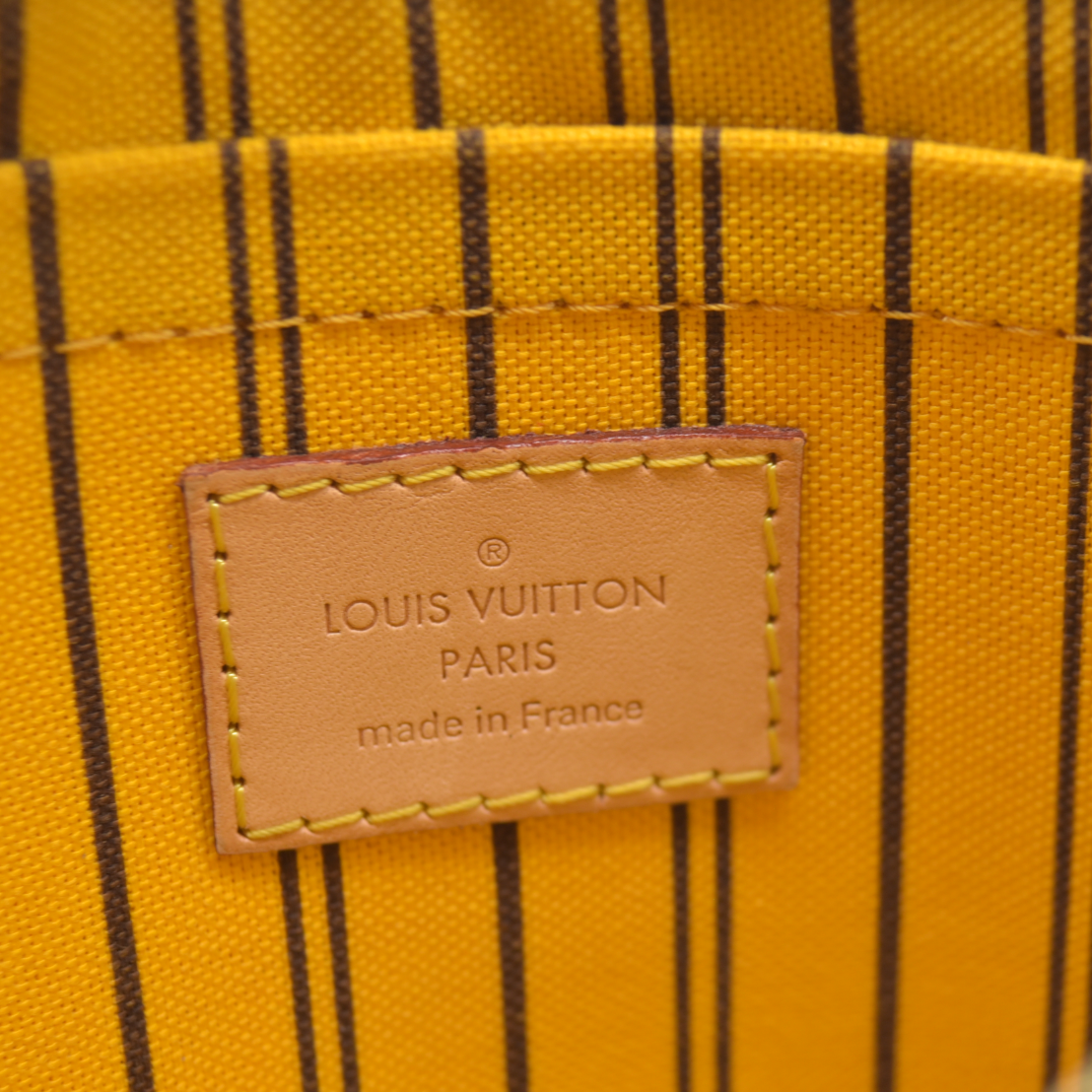 AUCTION $600 Louis Vuitton  Monogram Neo Neverfull GM MM Mimosa Pochette TJ4154