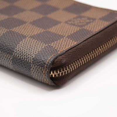 $560 2008 Louis Vuitton Damier Ebene Zippy Coin Purse CT4078