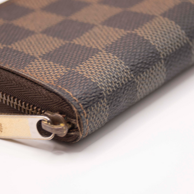 $560 2008 Louis Vuitton Damier Ebene Zippy Coin Purse CT4078