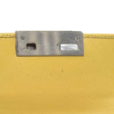 Salvatore Ferragamo Gancini Leather Trifold Wallet Yellow