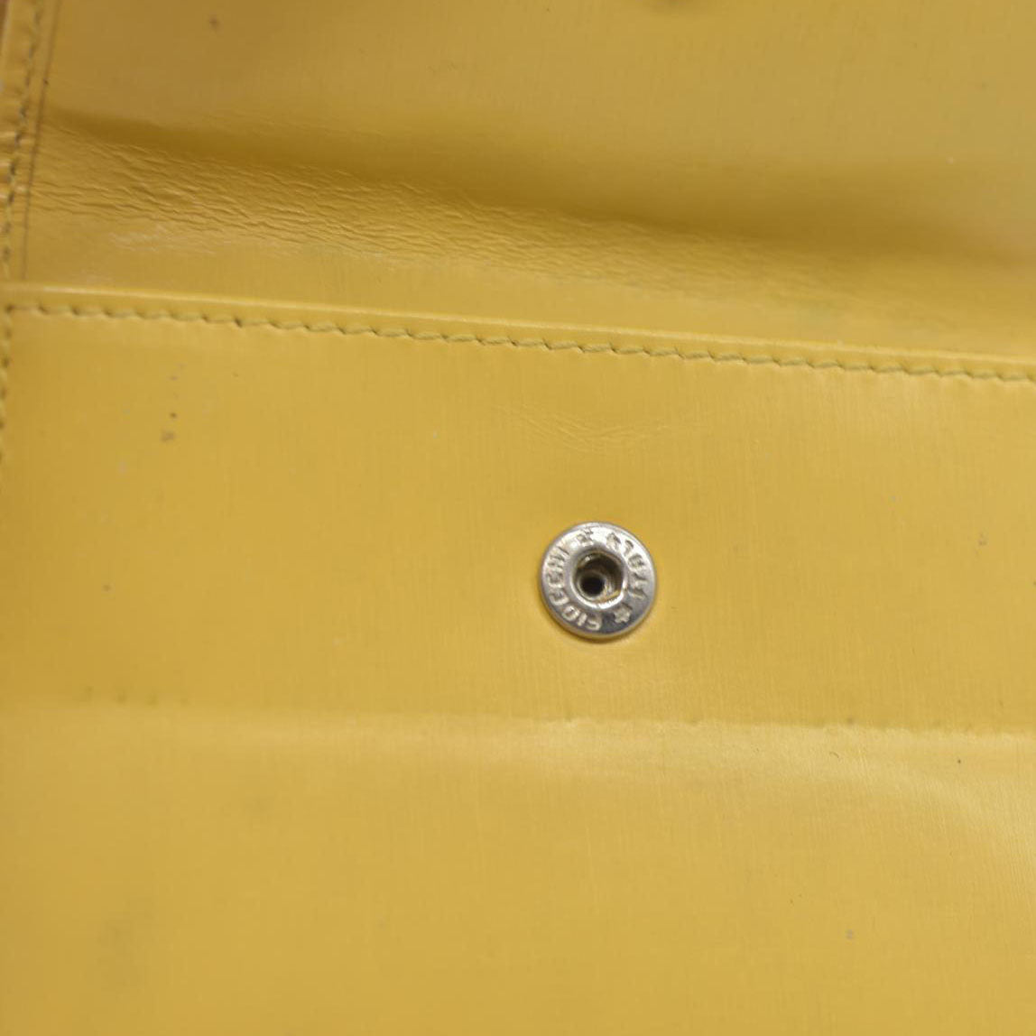 Salvatore Ferragamo Gancini Leather Trifold Wallet Yellow