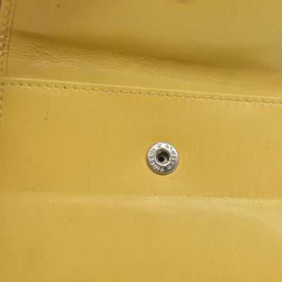 Salvatore Ferragamo Gancini Leather Trifold Wallet Yellow