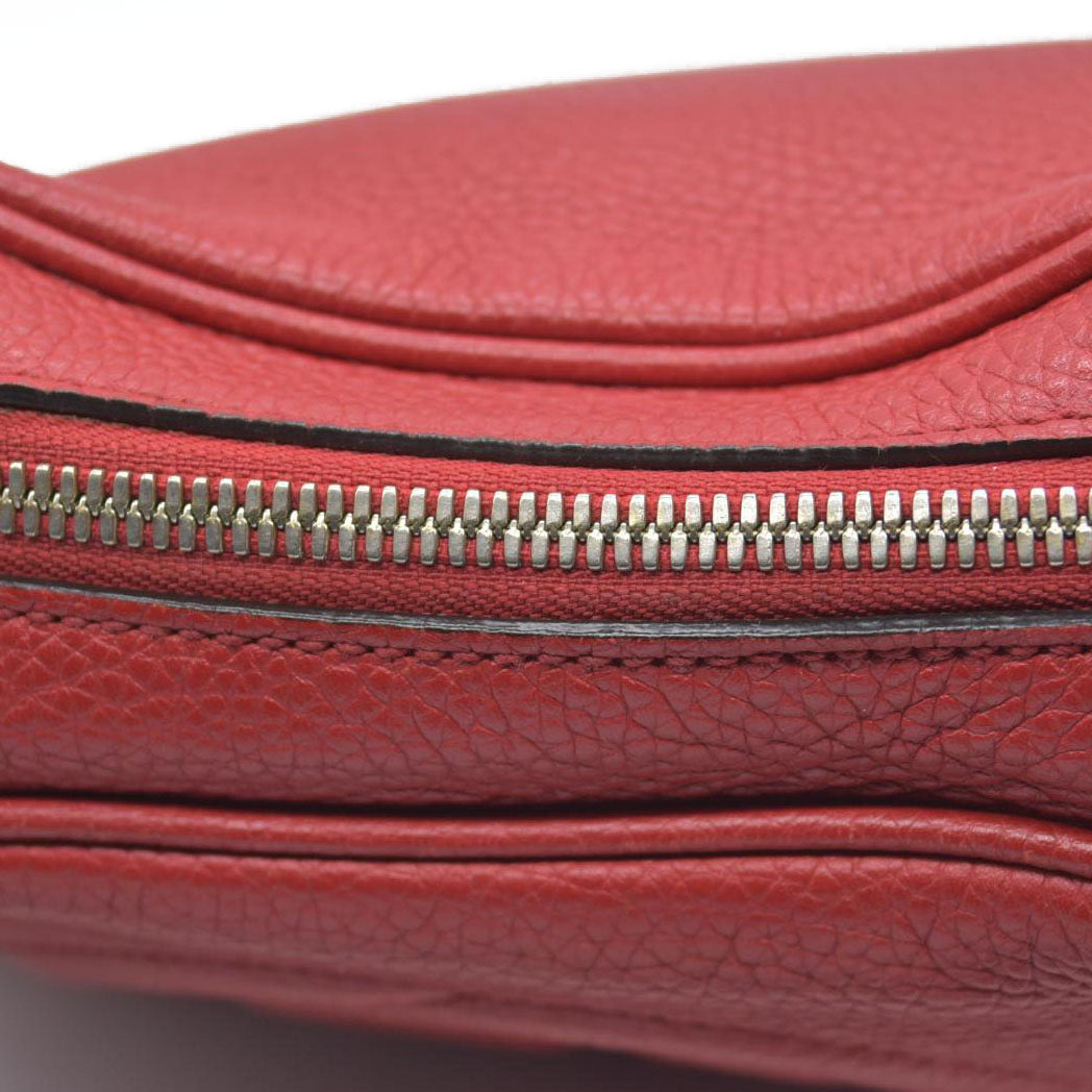 $1490 Gucci Small Soho Disco Bag Red Crossbody