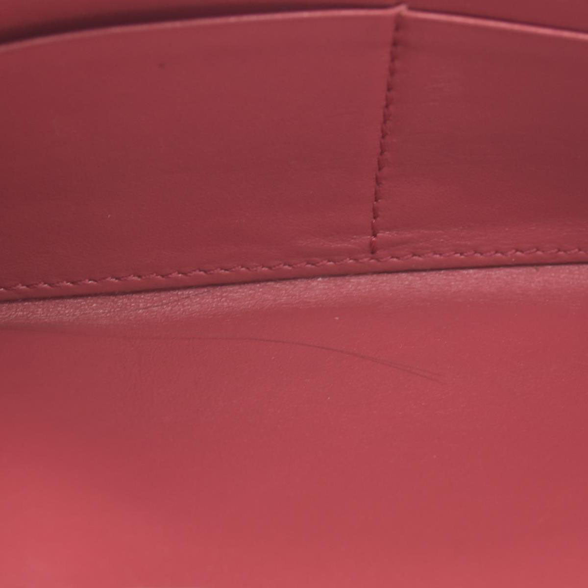 Burberry Grainy Calfskin House Check Elmore Zip Around Wallet Russet Red CONSIGNMENT