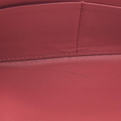 Burberry Grainy Calfskin House Check Elmore Zip Around Wallet Russet Red CONSIGNMENT