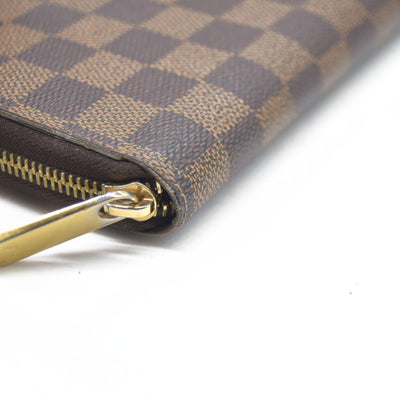 $915 2015 Louis Vuitton Damier Ebene Zippy Wallet MI3175