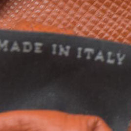 PRADA Logo Saffiano Leather Multi Pouch Orange