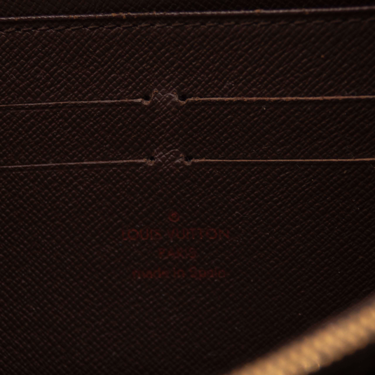 $960 2008 Louis Vuitton Damier Zippy Zip Around Long Wallet Purse Brown CA5018 CA0518