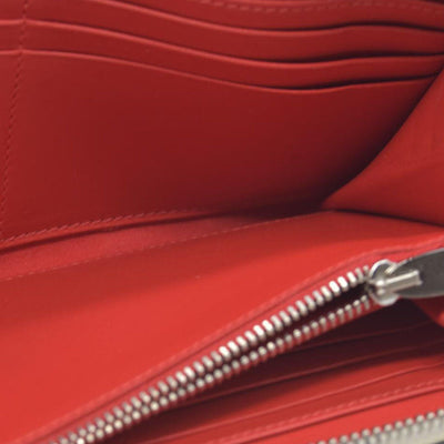 $950 CONSIGNMENT Christian Louboutin Panettone Long Wallet Cream with Loubinthesky Spikes