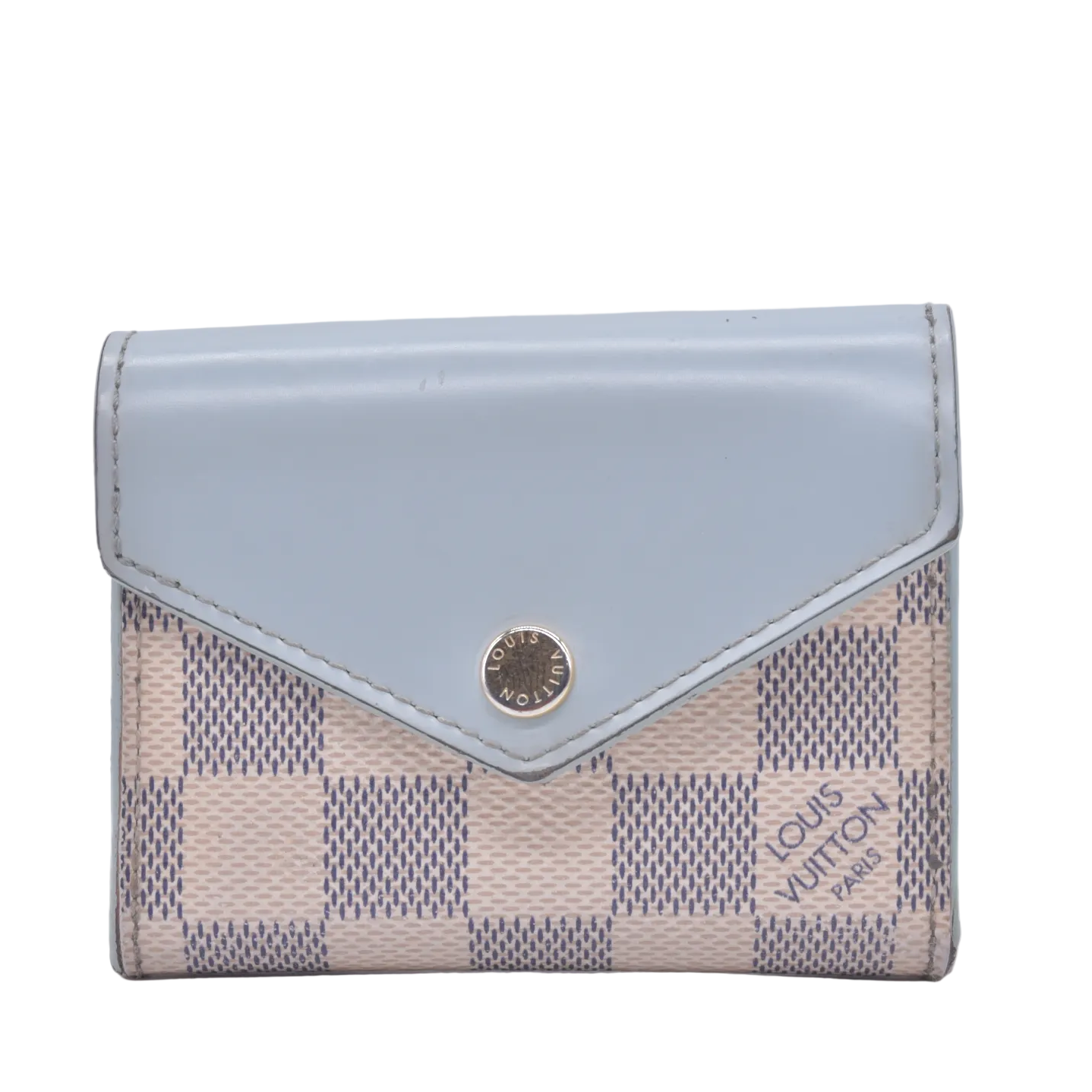 $570 2021 Louis Vuitton Damier Azur Zoe Wallet Olympe MI0261
