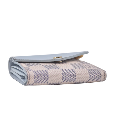 $570 2021 Louis Vuitton Damier Azur Zoe Wallet Olympe MI0261