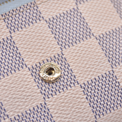 $570 2021 Louis Vuitton Damier Azur Zoe Wallet Olympe MI0261