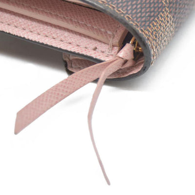 $605 Louis Vuitton Damier Ebene Victorine Wallet Rose Ballerine