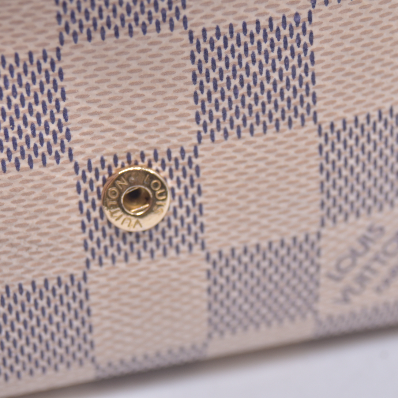 $570 2021 Louis Vuitton Damier Azur Zoe Wallet Olympe MI0261