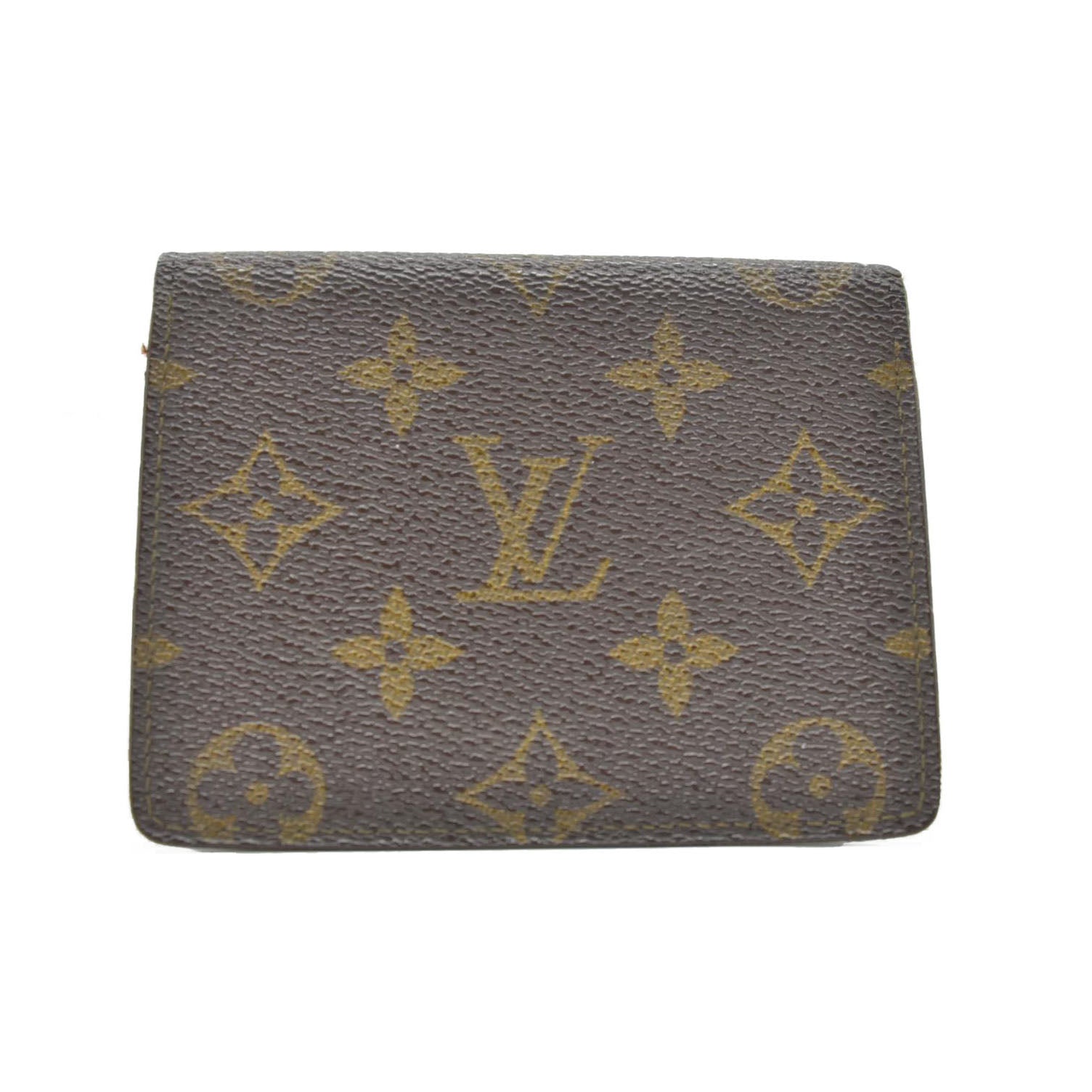 $360 1992 WELL WORN LOUIS VUITTON Monogram Card Holder Pass Case CT0942