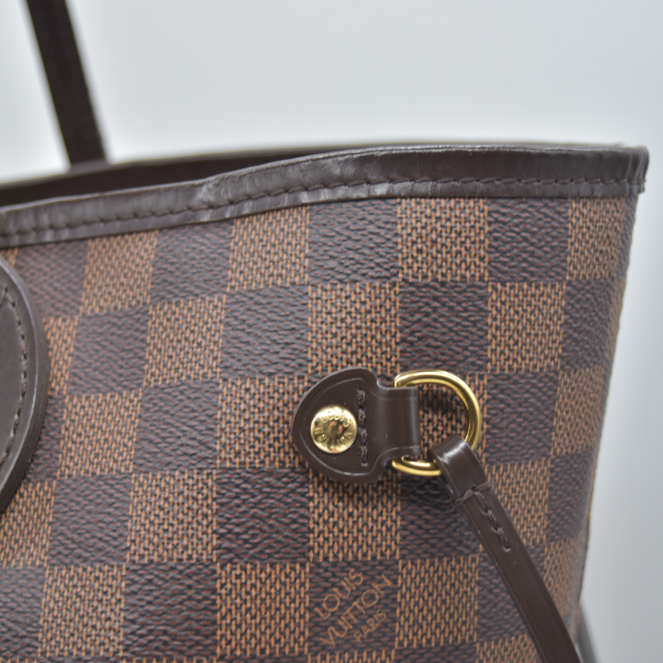 $2240 2017 Louis Vuitton Damier Ebene Neverfull MM with Pouch SD0167