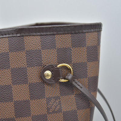 $2240 2017 Louis Vuitton Damier Ebene Neverfull MM with Pouch SD0167