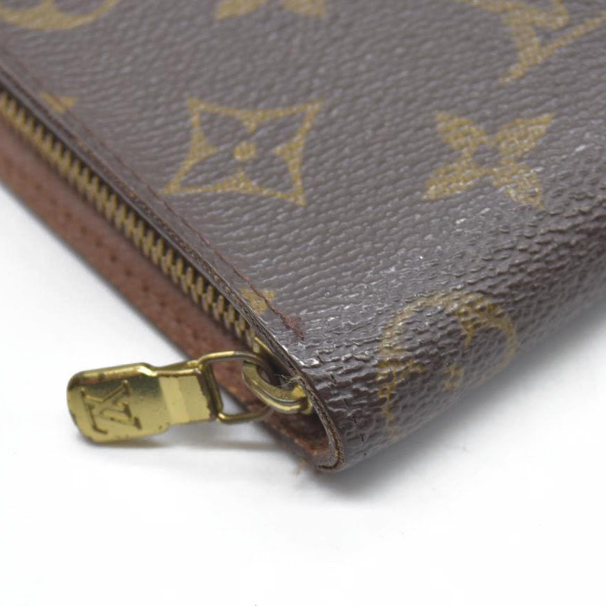 $915 Louis Vuitton Monogram Bifold Zippy Long Wallet CA1918 1998