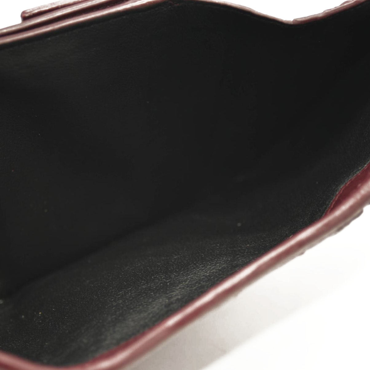 Saint Laurent Compact Niki Wallet Burgundy Leather Crinkled