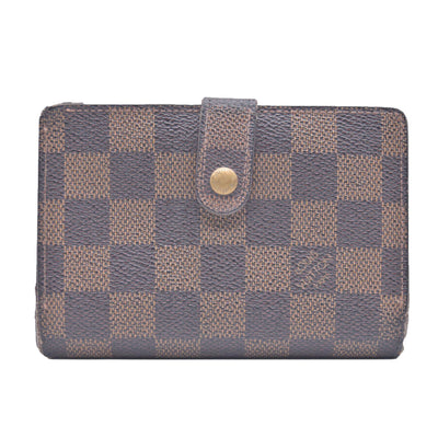 $750 Louis Vuitton Damier Ebene Kisslock French Wallet CONSIGNMENT