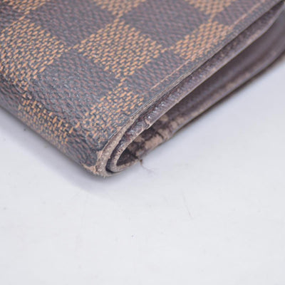 $750 Louis Vuitton Damier Ebene Kisslock French Wallet CONSIGNMENT