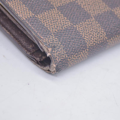 $750 Louis Vuitton Damier Ebene Kisslock French Wallet CONSIGNMENT