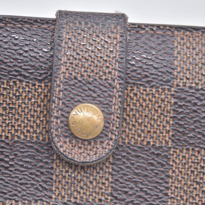 $750 Louis Vuitton Damier Ebene Kisslock French Wallet CONSIGNMENT