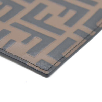 AUCTION $1550 Fendi Vitello Soft F is Fendi Bi-Color FF 1974 Embossed Envelope Wallet On Chain with Pouches Maya Black Insert Zipper