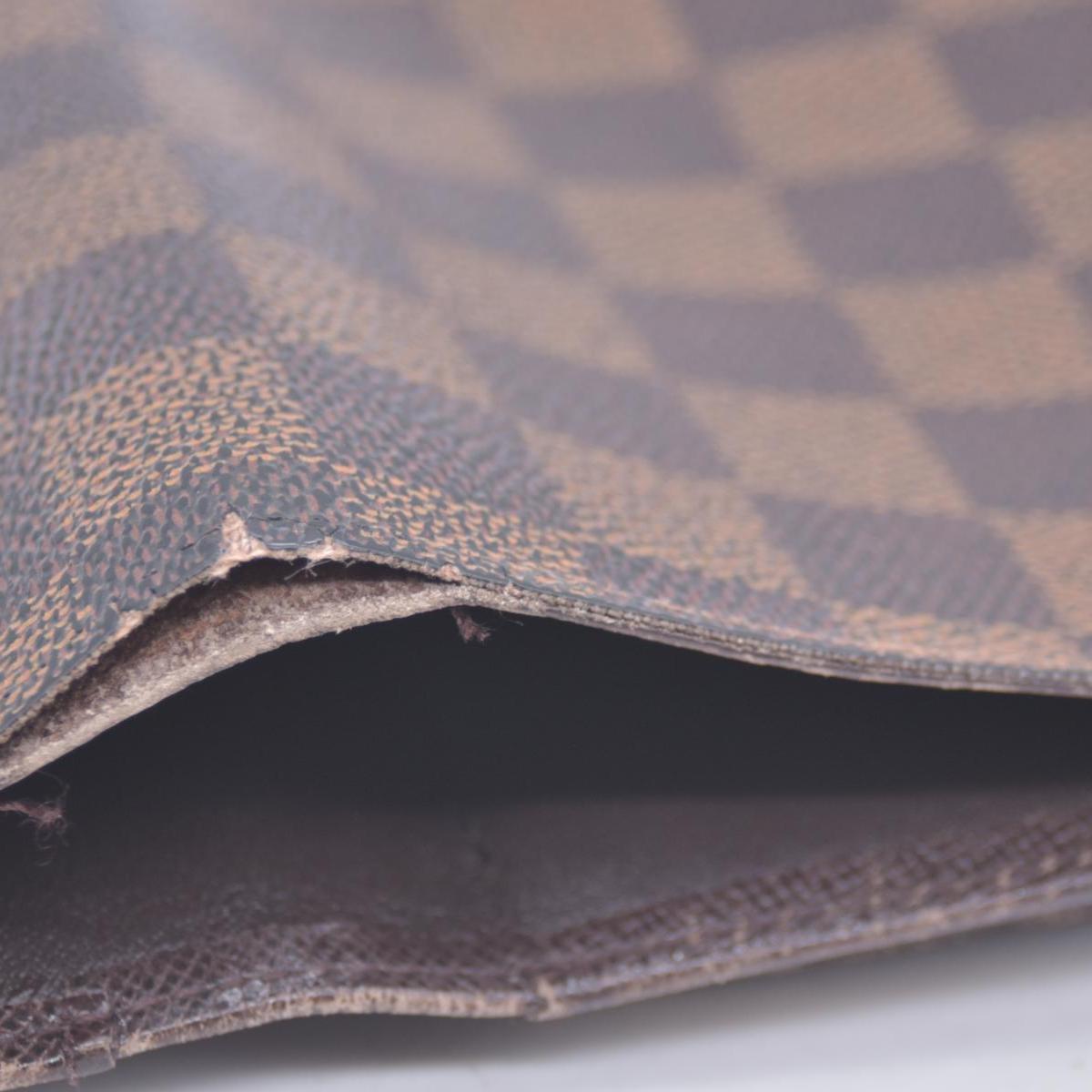 $750 Louis Vuitton Damier Ebene Kisslock French Wallet CONSIGNMENT