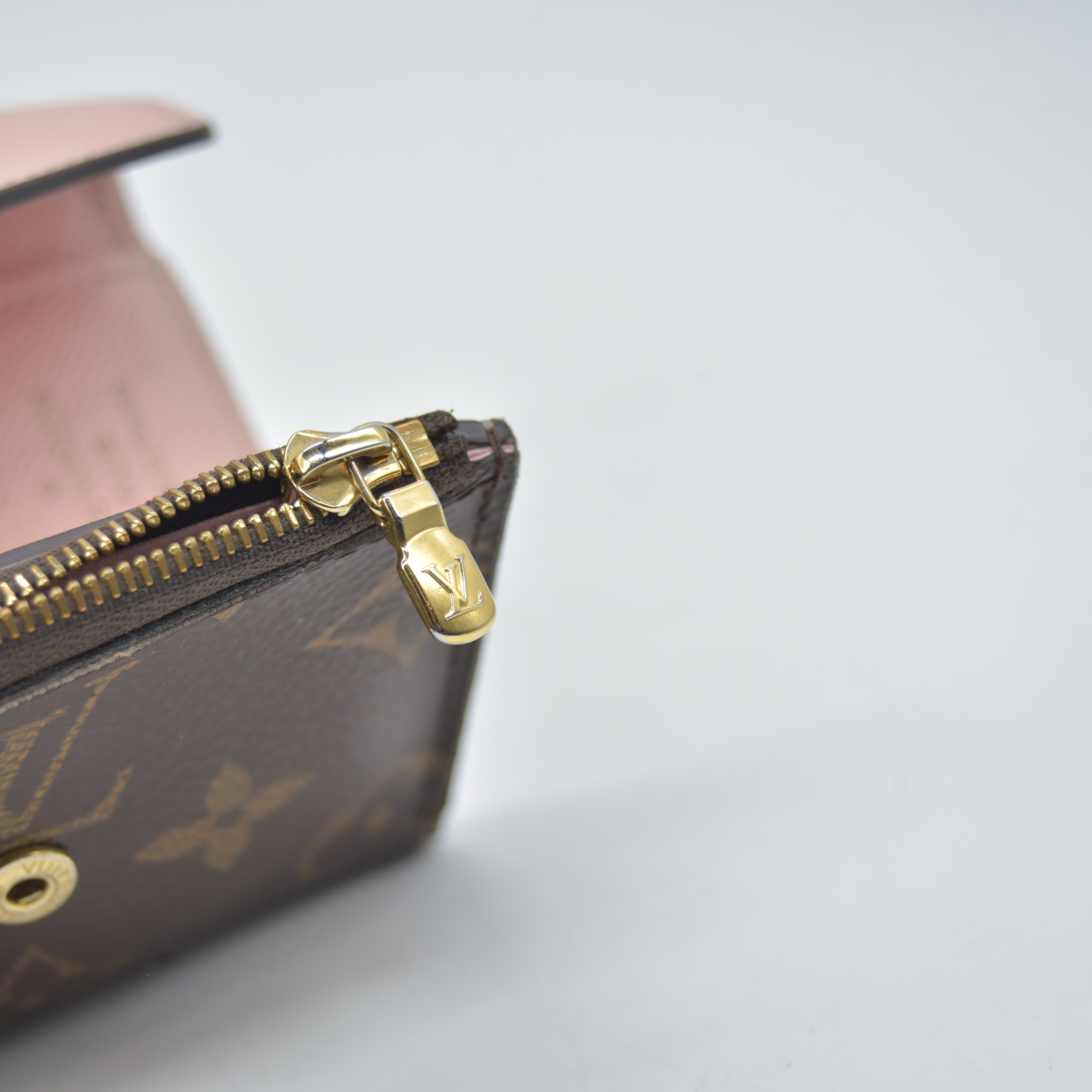 $625 2020 Louis Vuitton Monogram Zoe Wallet Pink Rose Ballerine MI0240