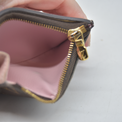 $625 2020 Louis Vuitton Monogram Zoe Wallet Pink Rose Ballerine MI0240