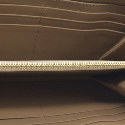 $680 CONSIGNMENT Burberry Vintage Check Cotton & Leather Zip-Around Wallet