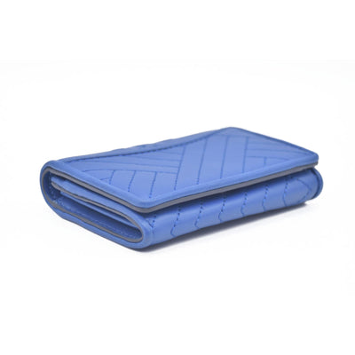Tory Burch Alexa Foldable Mini Wallet Regal Blue CONSIGNMENT