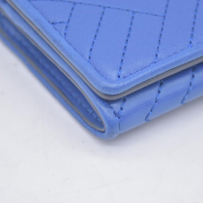 Tory Burch Alexa Foldable Mini Wallet Regal Blue CONSIGNMENT