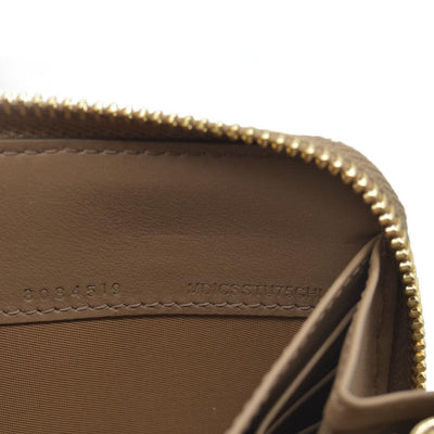 $680 CONSIGNMENT Burberry Vintage Check Cotton & Leather Zip-Around Wallet