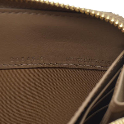 $680 CONSIGNMENT Burberry Vintage Check Cotton & Leather Zip-Around Wallet